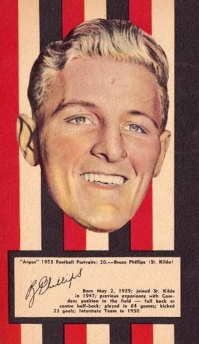 1953 Argus Football Portraits #20 Bruce Phillips Front